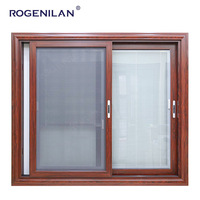 Rogenilan 2025 Trending Ventana corredera de vidrio de aluminio con persianas Filipinas Seguridad Vitre Ventanas deslizantes