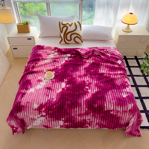 Chic 100% Polyester <span class=keywords><strong>Polaire</strong></span> Couverture Solide Motif Léger & Chaud Impressions Superbes Ornées Techniques Tissées pour Un Usage Domestique & Voyage - Product Image 2