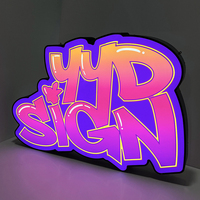 Yydsign Tanda Lampu Led Luar Ruangan, Tanda Lampu Led Surat Akrilik Iklan Logo Bisnis 3D Bersinar Toko Dinding Dalam Ruangan Kustom