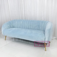 Ensemble canapé double places en velours, mobilier moderne, causeuse de mariage, bleu, livraison gratuite
