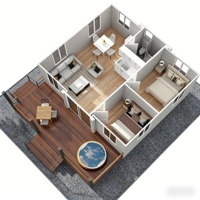 Maisonnette préfabriquée moderne de 40 pieds en conteneur extensible, bureau avec chambres et salle de bain complète, ignifuge et isolée, à vendre