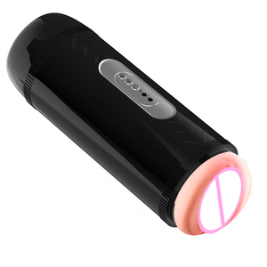 Portable Pocket Pussy <b>Vibrator</b> <b>for</b> Adult Male Automatic Realistic Texture TPE Design with Airplane Cup Adult Masturbators - Product Image 2