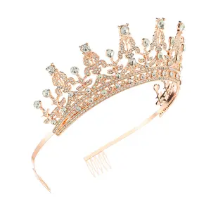 Bride Wedding Head Crown Wedding Bridal Hair Accessories Rhinestone Crystal Queen Crowns