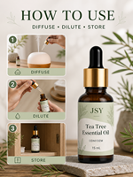 Huile Essentielle d'Arbre à Thé Marque Blanche 15mL Arôme Botanique Huile de Massage Peau Cheveux Aromathérapie Fabricant Personnalisé OEM ODM