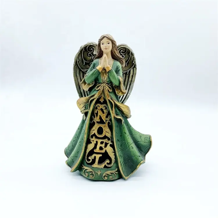 Figurine artistique petit ange décor de table résine Vintage luxe décoration de la maison joyeux noël pour noël religieux 200