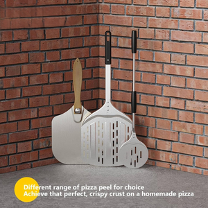 Spatule à pizza en aluminium perforé de qualité supérieure, 12 pouces, écologique, pelle à pizza, pelle à four, pour four, grill et barbecue - Product Image 6