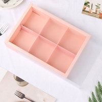 Nouvelle boîte à dessert avec 2, 4, 6, 8 séparateurs, emballage pour cupcakes, boîtes à pâtisserie, vente en gros de bonbons, cadeaux, biscuits de lune, boîte à gâteaux de boulangerie