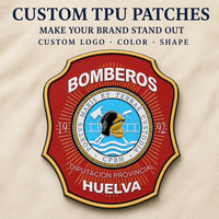 Écussons thermocollants personnalisés en TPU, étiquettes en silicone en relief pour vêtements de travail, uniformes et vestes d'extérieur