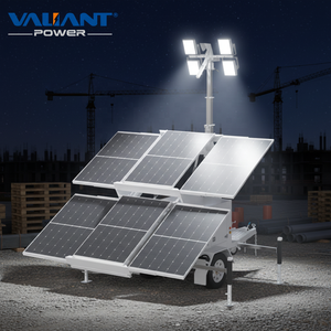 Tours d'éclairage solaires portables avec lampes LED à haut lumen, barre lumineuse rotative à 360 degrés - Product Image 1