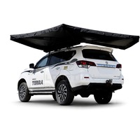Auvent latéral de véhicule à double poteau 270 degrés sans LED, abri d'ombrage extérieur pour camping, idéal pour SUV, 4x4 et voyages en overlanding