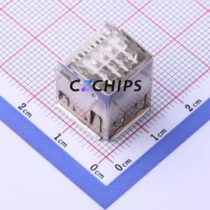 KH-2AF90CB-17JB USB Connector Through hole Component (THT) Connector Type-A Female Sink Board 4Px2 - Product Image 2