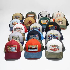 Casquette en suède personnalisée en gros - Casquette trucker vintage avec patch animal, casquette snapback en maille cordonnée, logo personnalisable en usine - Product Image 1