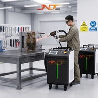 Machine de nettoyage au laser pulsé 1000W, source laser Raycus, câble fibre optique de 15m pour l'élimination de la peinture, de la rouille et des couches d'oxyde sur les moules