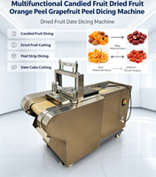 Machine commerciale de découpe de fruits confits et séchés, dattes, noix de coco, fruits conservés en cubes