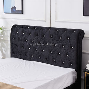 Fabricante de China, suministro de diseño italiano, de lujo modernos muebles de dormitorio, botón de tela copetuda, cabecero alto, cama doble - Product Image 5