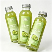 Gratis monster 150ml 250ml 300ml 350ml 400ml 500ml heldere rechte cilindrische glazen drankenfles voor fruitsap