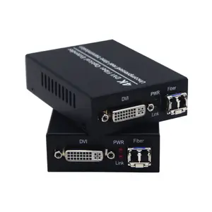 4K DVI serat Extender 10km Mode tunggal LC DVI tunggal ke serat Transceiver