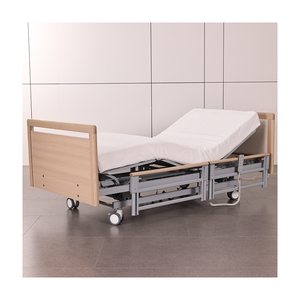Lit médical en bois <span class=keywords><strong>pour</strong></span> soins à domicile, produits <span class=keywords><strong>de</strong></span> soins aux personnes âgées <span class=keywords><strong>pour</strong></span> maisons <span class=keywords><strong>de</strong></span> retraite, lit IEC 60601, cadre <span class=keywords><strong>de</strong></span> lit moderne réglable - Product Image 1
