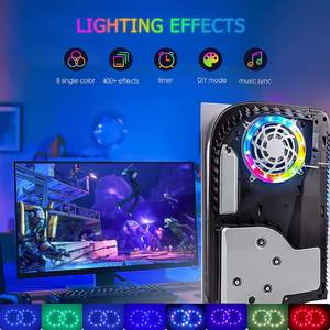 8 colores DIY accesorios de decoración consola LED RGB icono neón tira de luz Flexible para <span class=keywords><strong>Playstation</strong></span> 5 PS5 - Product Image 3