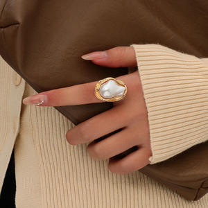 Moda takı takım avrupa amerikan Retro lüks zarif altın kaplama kolye küpe yüzük sınır ötesi toptan - Product Image 4