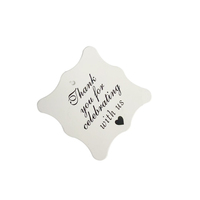 Boîte cadeau personnalisée en papier kraft avec fenêtre festonnée, petite boîte carrée en papier avec ficelle et étiquette de remerciement pour bougies, bijoux, mariage
