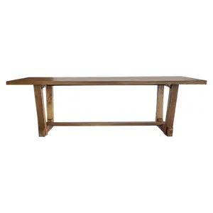 Заводская хорошая цена роскошный деревянный материал обеденный Ресторан Мебель б/у отель полный Обеденный стол набор