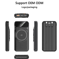 MIABOO UH30C, nouvelle batterie externe 3-en-1 avec câbles intégrés, charge sans fil 15W, charge rapide PD 22.5W, 10000mAh, type-C, pour iPhone 16