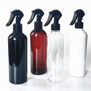 White Black Amber Brown 16oz Plastic Pet Spray <b>Bottle</b> 500ml Amber Plastic Pet <b>Bottle</b> with Black Trigger Spray - Product Image 2