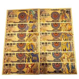 Saint Seiya Zwölf Tierkreiszeichen Gedenk-Goldfolien-Plastikbanknote Klassisches Anime-Sammlerstück - Product Image 5