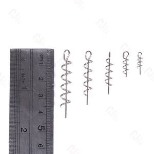 ตะขอตกปลาขาตรงกลางสปริงเกลียวล็อคเข็มตกปลา,สำหรับเหยื่อล่อหนอนข้อเหวี่ยง - Product Image 1