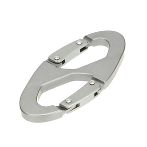 Mosquetón en Forma de 8 de Aleación de Aluminio, Capacidad de Carga de 75 kg, Hebilla para Llavero, Accesorio Táctico Universal para Uso en Exteriores - Product Image 5