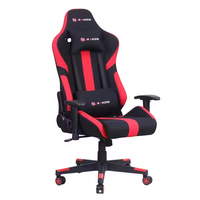 Silla de Juego Ergonómica Moderna, Silla de PC de Cuero con Altura Ajustable y Reposapiés para Largas Horas de Juego Cómodo
