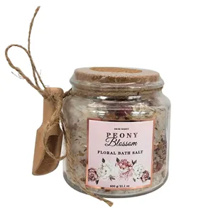 Wholesale Organic Natural Rose Himalayan Jar with Spoon Foot Bath Salt