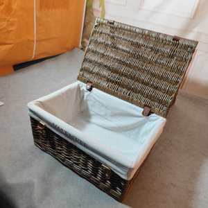 Panier d'escalier en rotin et corde de coton JY, panier de pique-nique en osier de jonc de mer, panier de rangement pour cadeaux - Product Image 5