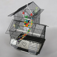 Petite cage à oiseaux pour perruches, agapornis, perruches, pinsons, canaris, cage en métal pour perroquets pour la maison ou les voyages, fournitures pour oiseaux