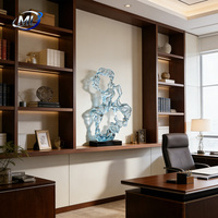 Nouvelles sculptures abstraites en résine pour hall d'entrée, décorations sur pied pour villa et hall d'hôtel, modèle transparent pour entreprise