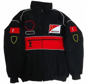Giacca Invernale Calda Imbottita con Ricamo Personalizzata da Corsa Stile Formula 1 F1 Ferrari - Product Image 4
