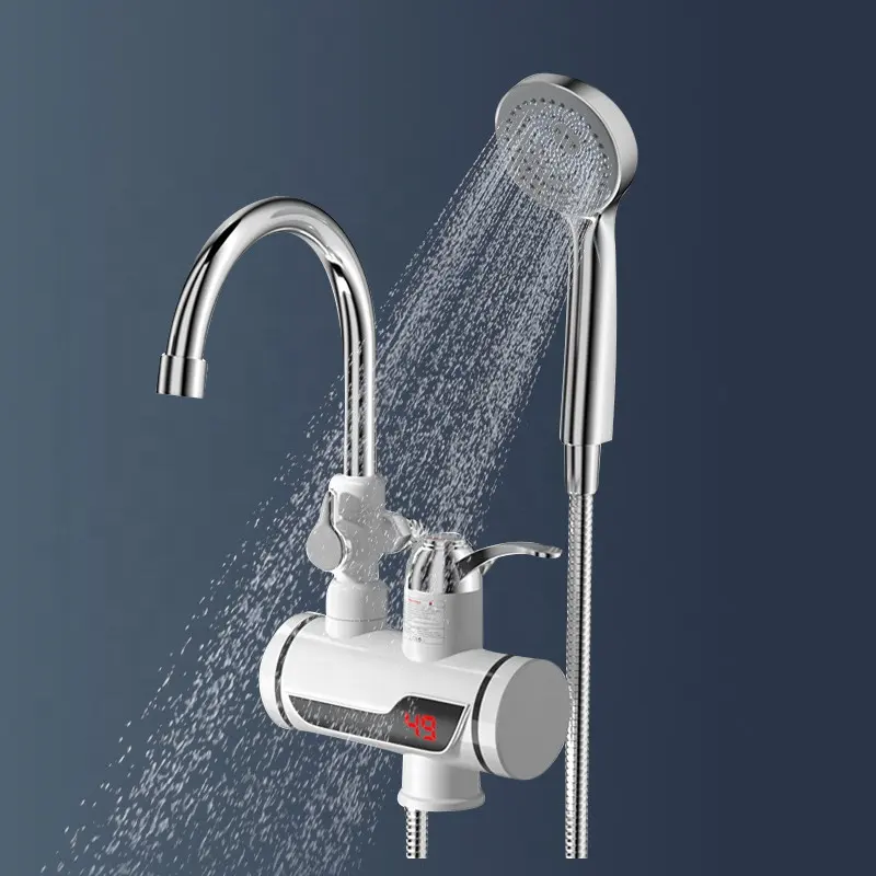 Instant Electric Water Heaters Led Display Heating Instant Hot And Cold Water Tap Electric Kitchen Faucet