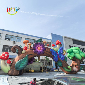 Accesorios de decoración de eventos Planta de escenario inflable con flor de seta y mariposa - Product Image 1