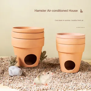 Yaz soğutma emici Pet <span class=keywords><strong>House</strong></span> kırmızı kil iglo altın nefes örgü Hamster klima yuva düğmesi serin buz torbası - Product Image 1