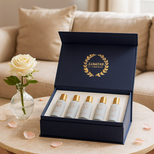 Organisches Natürliches Parfümöl Roll-on Flaschenset Holzbox-Verpackung für Persönlichen Gebrauch Reise Hautpflege Geschenk - Product Image 1