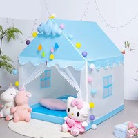 Grandes tentes pour enfants Maison de jeu pour bébé Jouet pour enfant Tente pliante Château de princesse jaune pour filles Chambre d'enfant
