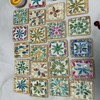 Sous-verres à thé de table carrés et ronds pour la maison Tapis de bol anti-brûlure Sous-verres