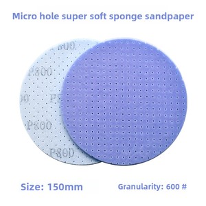 Discos de Lijado de Esponja de Óxido de Aluminio de 6 Pulgadas con Múltiples Orificios, Abrasivo Ultra Suave con Tecnología Antiobstrucción |   Personalización de Fábrica - Product Image 2
