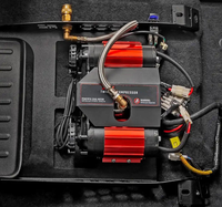 Compresseur d'air de voiture tout-terrain à double cylindre haute puissance robuste moniteur de pression des pneus Protection contre la surpression faisceau de câblage