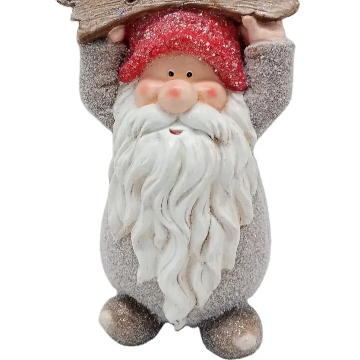 Polyrsin fairy statue Santa claus home gifts hand made craft christmas holiday