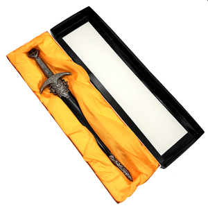 Épée ornementale mate 6619R avec fourreau, garde en alliage de zinc, lame en acier au carbone, accents en plastique rigide, épée de maître de film - Product Image 3