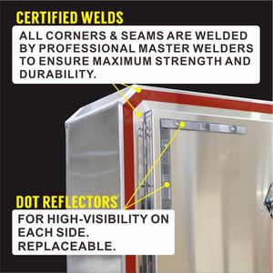 68"x 80" Semi <strong>Truck</strong> <strong>Cab</strong> Racks for Flatbed <strong>Truck</strong> <strong>Cab</strong> Rack W/ 3 Doors Diamond Plated - Product Image 2
