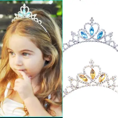 Fábrica personalizada feriado festa princesa crianças strass tiara coroa para crianças