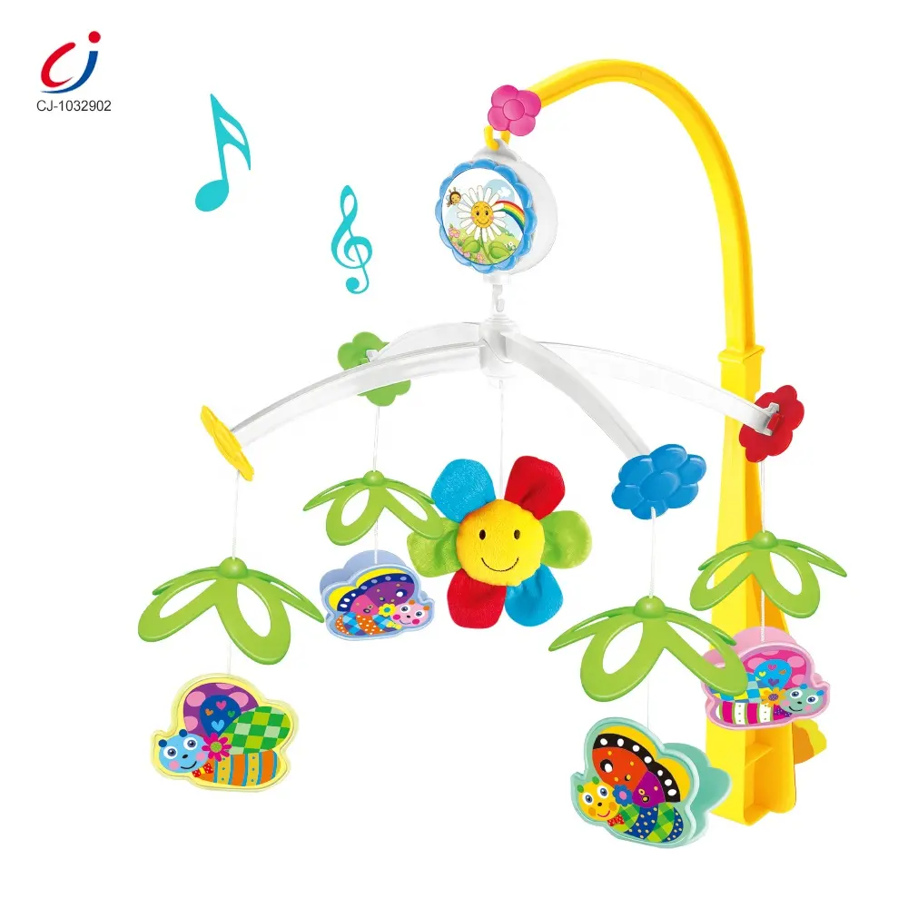 Chengji high quality plastic hanging bed bell play set baby mobile crib battery operated toy for children